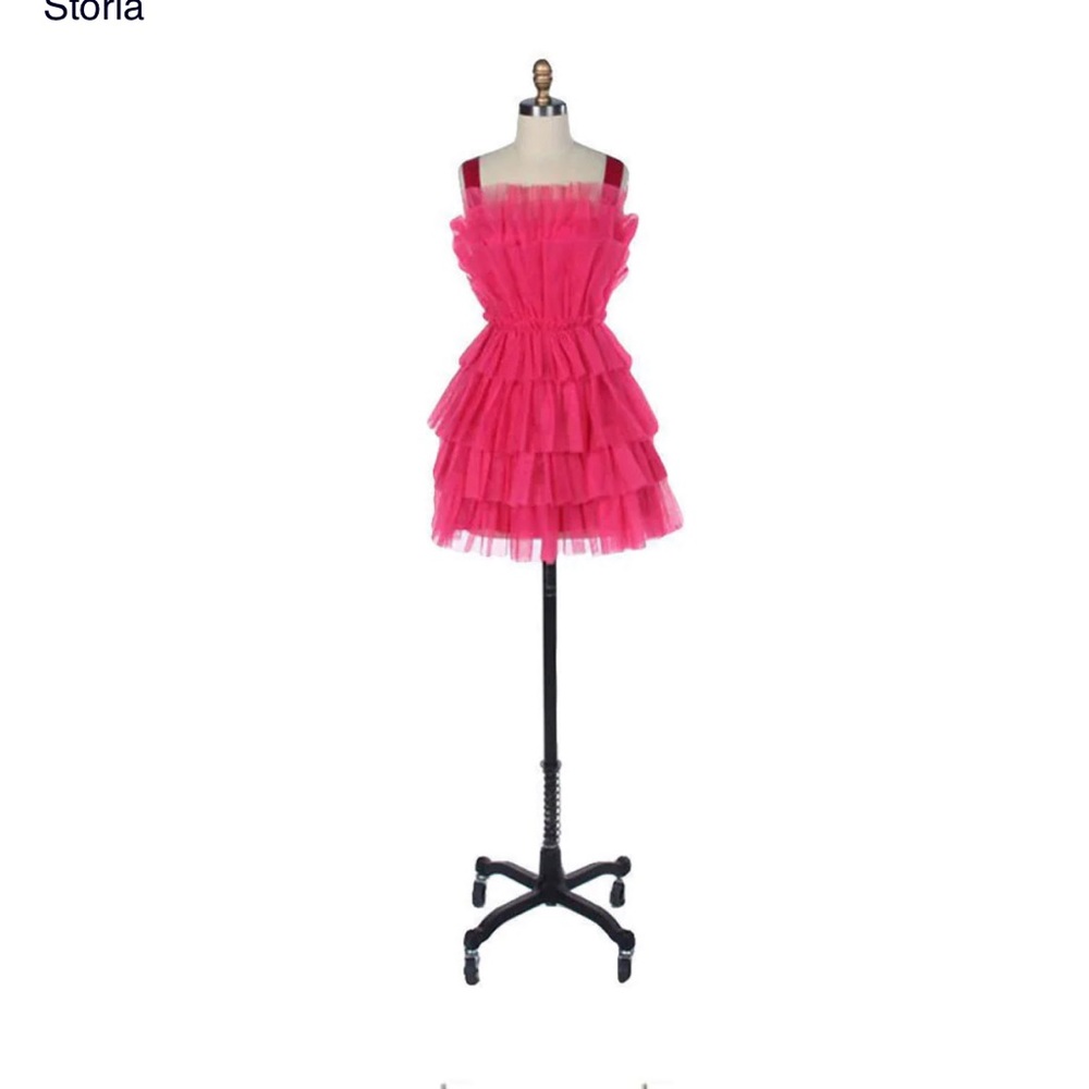 Hot pink fuscia tulle dress
